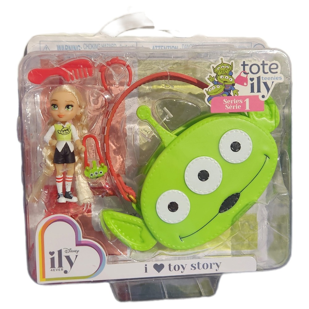 Disney ILY 4Ever Tote Teenies Series 1 Toy Story Alien Doll and Purse Set NEW